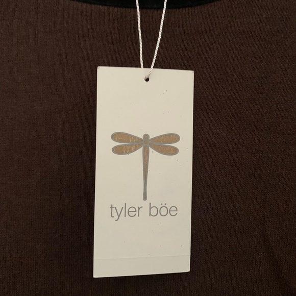 Tyler Boe brown/black cashmere poncho/cape with black fringe. Size XS/S - Picture 5 of 11